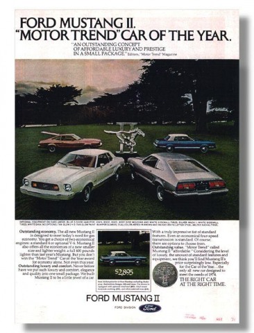 1974 Mustang Advertisement