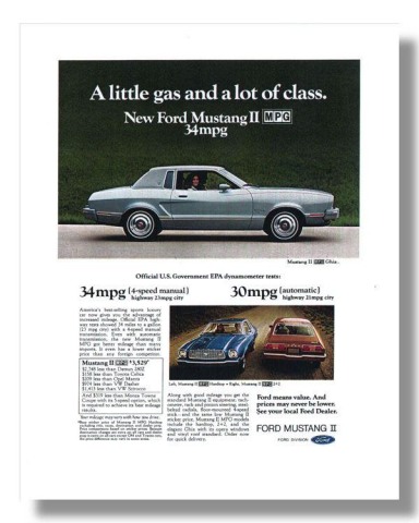 1976 Mustang Advertisement