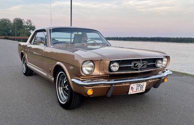 1965 Mustang GT, Prairie Bronze, factory styled steel wheels, A code 