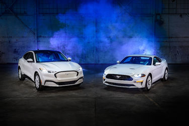 2022 Mustang Coupe and Mach-E Ice White Appearance Package