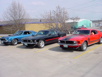 1969 Mach 1's and a 1970 Boss