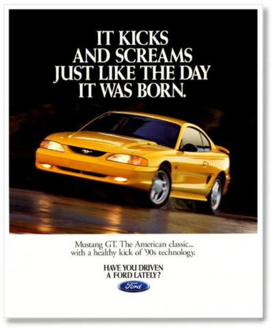 1995 Mustang Advertisement