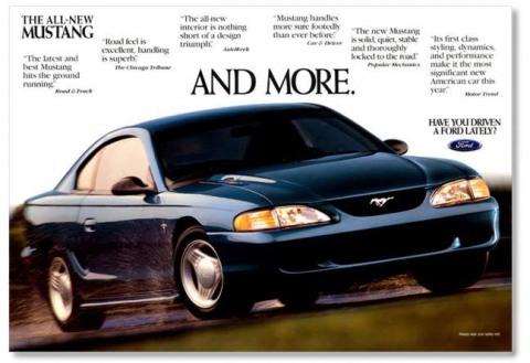 1995 Mustang Advertisement
