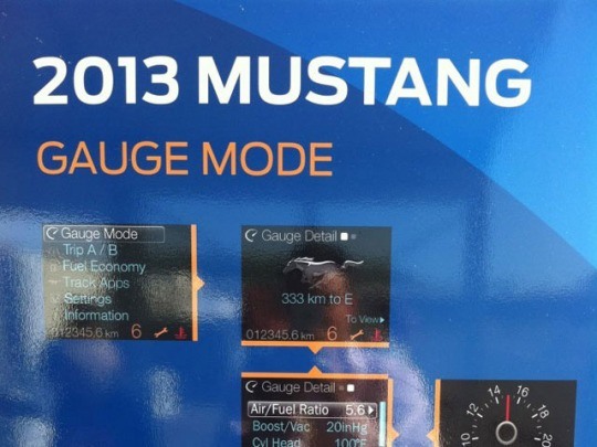 2013 Ford Mustang LCD Gauge Apps Poster