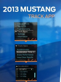 2013 Ford Mustang LCD Gauge Apps Poster